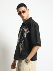 Black Skeleton Half Sleeve T-Shirt