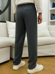 Korean Dark Grey Elastic Trouser