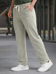 Grey Embossed Baggy Fit Trackpant