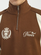 Never Mind Brown Full Seeve Sweatshirt