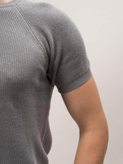 Interloop Flatknit Grey Half Sleeve T-Shirt