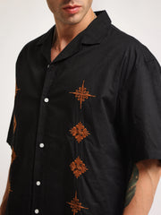 Embroidery Black Shirt