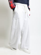Barrel Fit Melange Embroidered Trackpant