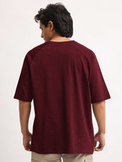 Bound Burgundy Half Sleeve T-Shirt