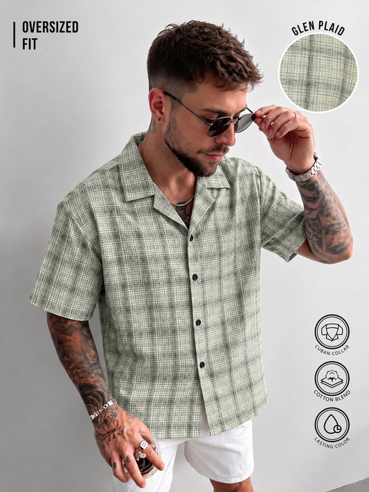 Resort Checks Green Shirt