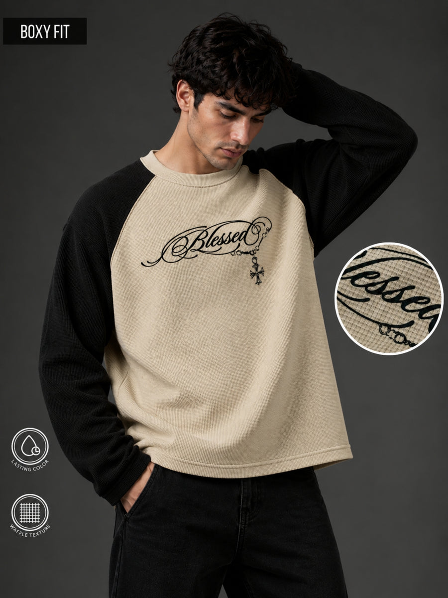 Blessed Biscuit Waffle Full Sleeve T-Shirt