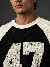 Waffle 47 Black Full Sleeve T-Shirt