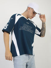 Teal Blue New Jersey Half Sleeve T-Shirt