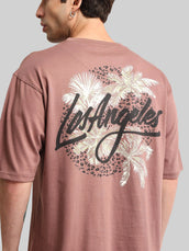 Los Angles Dusty Pink Half Sleeve T-Shirt