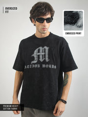 Action Words Black Half Sleeve T-Shirt