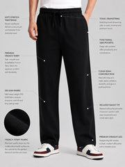 Canvas Baggy Fit Black Track Pant
