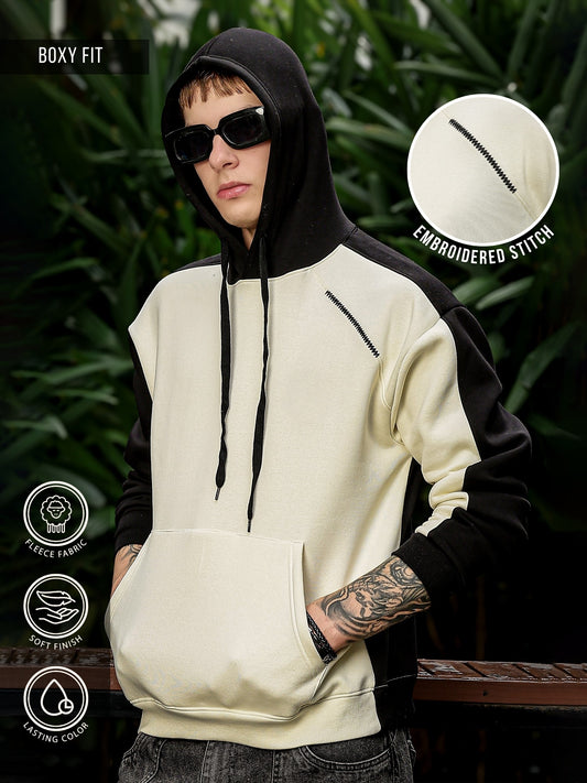 Cut and Sew Cream Sweatshirt
