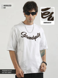 Serendipity White Half Sleeve T-Shirt