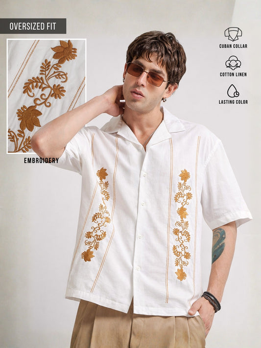 Embroidery White Shirt