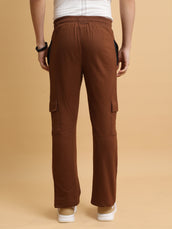 Solid Brown Baggy Fit Cargo