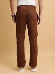 Solid Brown Baggy Fit Cargo