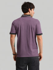 Dark Onion Contrast Half Sleeve Polo T-Shirt