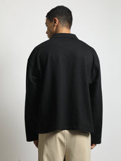 Replicate Black Full Sleeve Polo T-Shirt