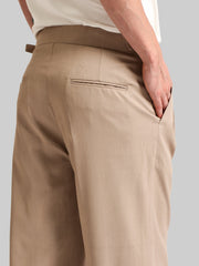 Classic Camel Double-Button Gurkha Trousers