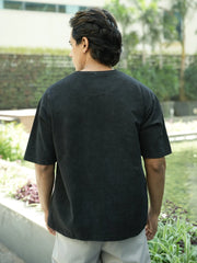 Action Words Black Half Sleeve T-Shirt