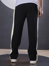 Black cordpanel track pants for men - view 6