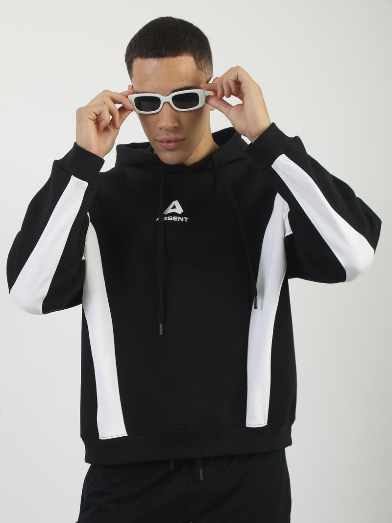 Absent Black Full Sleeve Boxy Sweatshirt