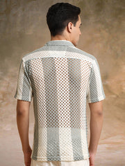 Resort Knit Green Half Sleeve Shirt