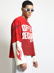Offtop Security Red, Cream Doctor Sleeve T-Shirt