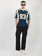 Teal Blue Athletic Half Sleeve T-Shirt