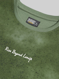 Rise Beyound Limits Green Half Sleeve T-Shirt