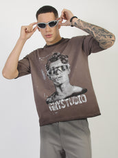 AcidWash Dusty Pink Half Sleeve T-Shirt