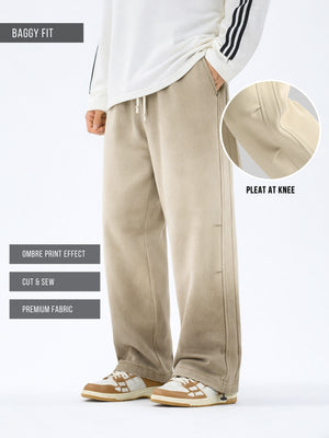 Asparagus Green Ombre Print Baggy Fit TrackPant