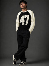 Waffle 47 Black Full Sleeve T-Shirt