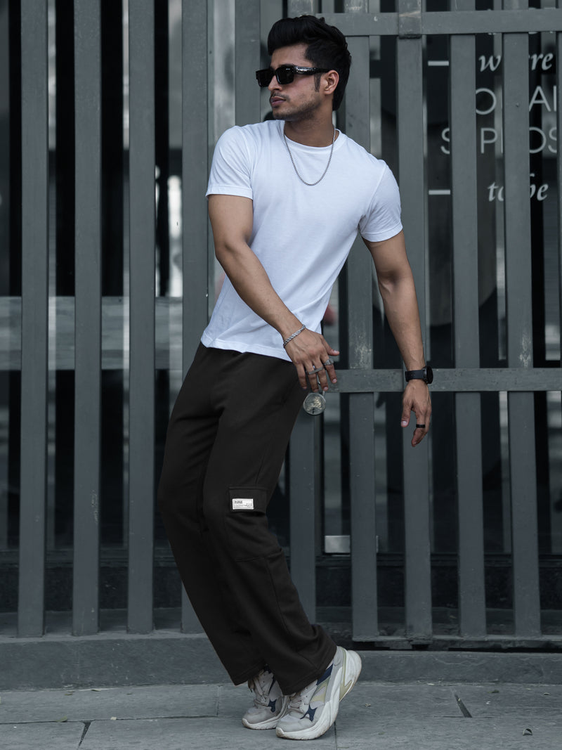 Solid Black Baggy Fit Cargo