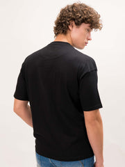 Black Purple Fire Half Sleeve Tshirt