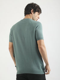 Ottoman Berly Green FlatKnit Half Sleeve T-Shirt