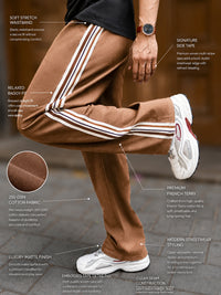 Tri-Color Brown Trackpant
