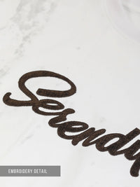 Serendipity White Half Sleeve T-Shirt
