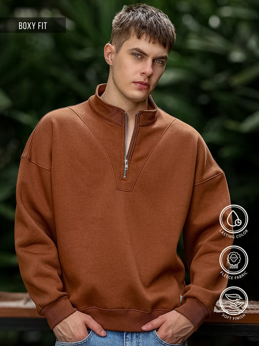 Embroidery B Brown Sweatshirt