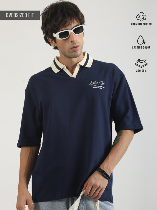 Standout Navy Half Sleeve Polo T-Shirt