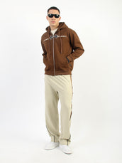 Iron clasp Brown Full Sleeve Sweatshirt