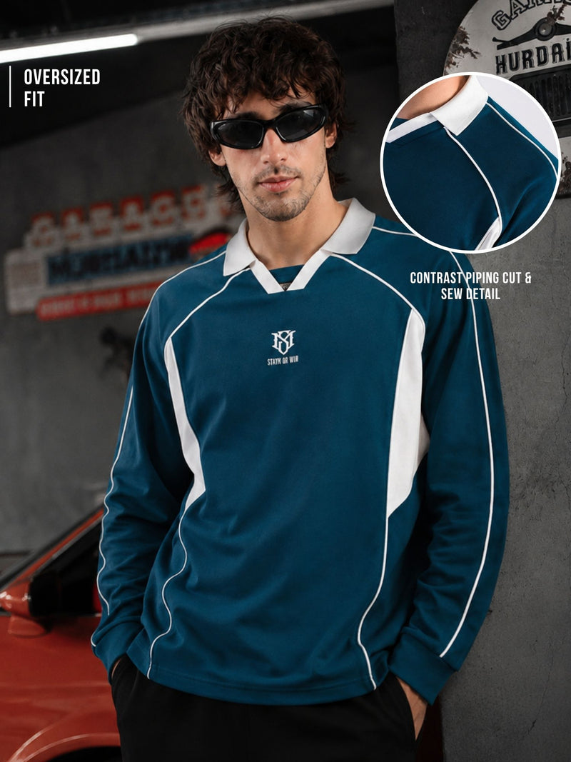 State of Mind Teal Blue Polo T-Shirt