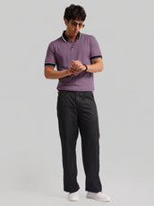 Dark Onion Contrast Half Sleeve Polo T-Shirt