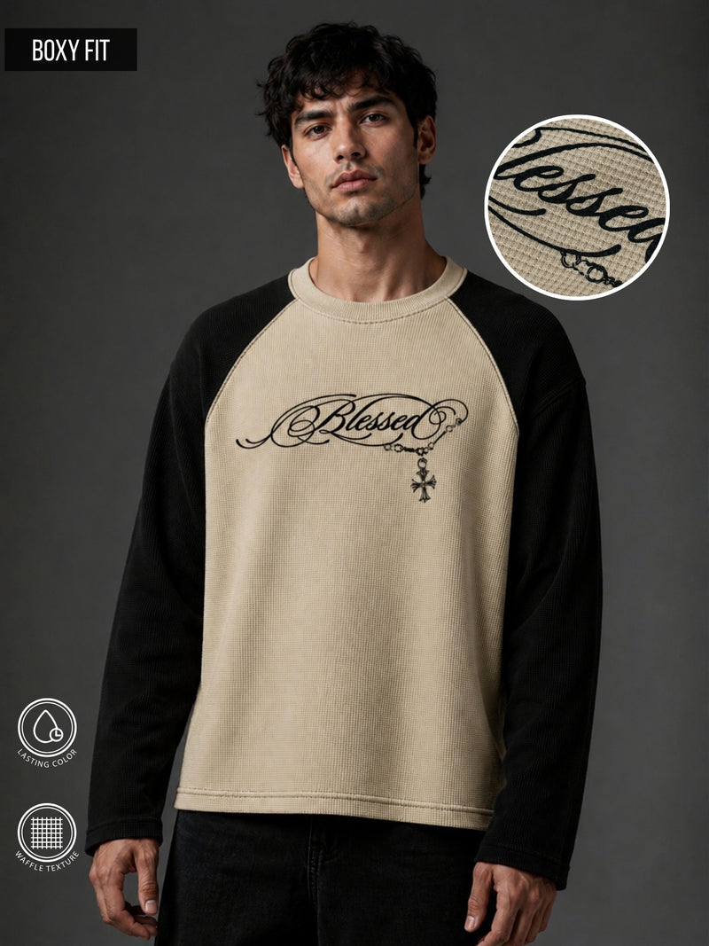 Blessed Biscuit Waffle Full Sleeve T-Shirt
