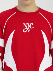 Colorblock Nyc Red Doctor Sleeve T-Shirt