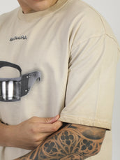 AcidWash Sunglass Biscuit Half Sleeve T-Shirt
