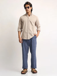 Oxford Taupe Full Sleeve Shirt