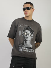 AcidWash Dark Grey Half Sleeve T-Shirt