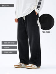 Black Ombre Print Baggy Fit TrackPant