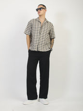 Plaid Checks Beige Shirt